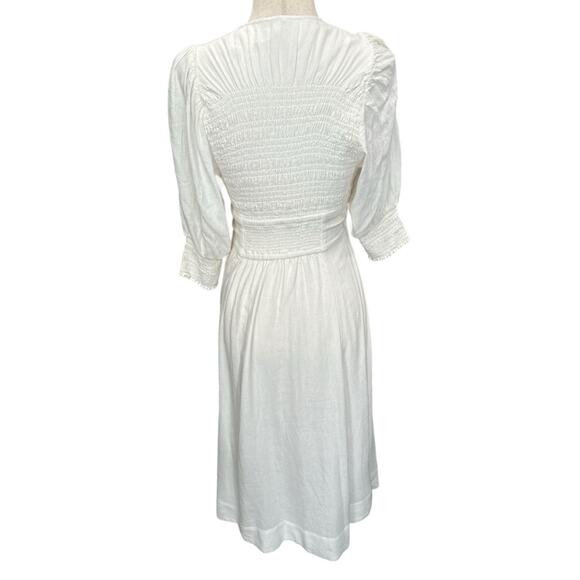 Free People String of Hearts White Smocked Dress Full Size XS - Picture 5 of 12